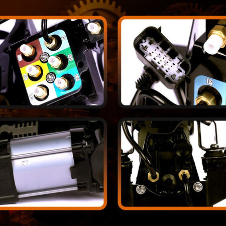 MCACAR KIT Air Suspension Compressor Pump with Valve Block Fits for Jeep Grand Cherokee 2011-2020, Dodge Ram 1500 for 2013-20