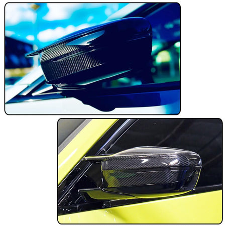 Dry Carbon Fiber Mirror Cover Compatible with BMW 3 4 Series G80 M3 G82 G83 M4 2021-2022 2D 4D Replacement Style Rearview Mir