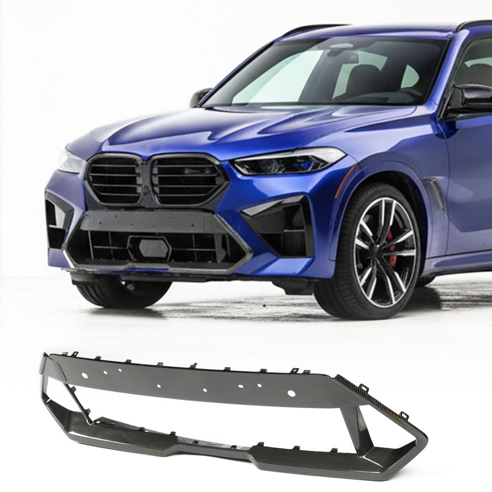 Dry Carbon Fiber Front Bumper Center Trim Compatible with BMW X5M F95 2023-2024 Replacement Front Bumper Lower Grille Grill F