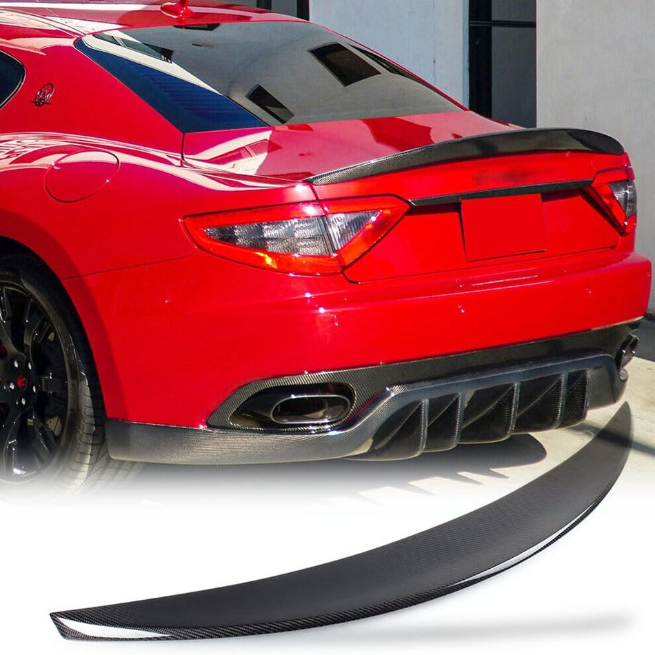 Carbon Fiber Rear Trunk Lip Spoiler Wing for Maserati GranTurismo 2014