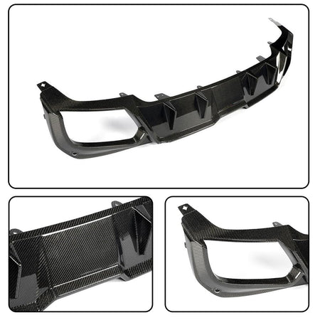 X5 Carbon Fiber Rear Bumper Diffuser Fits for BMW X5 G05 Base Model 2023-2026 Lower Bumper Lip Spoiler Body Kit Factory Outle