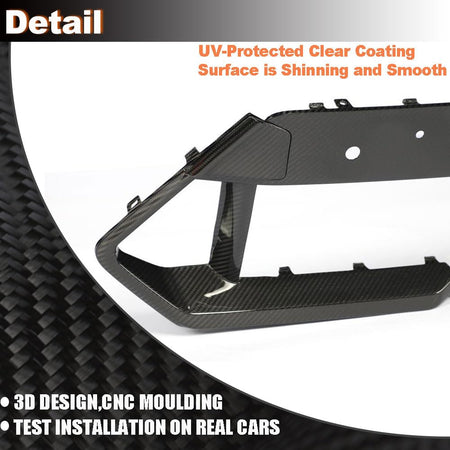 Dry Carbon Fiber Front Bumper Center Trim Compatible with BMW X5M F95 2023-2024 Replacement Front Bumper Lower Grille Grill F