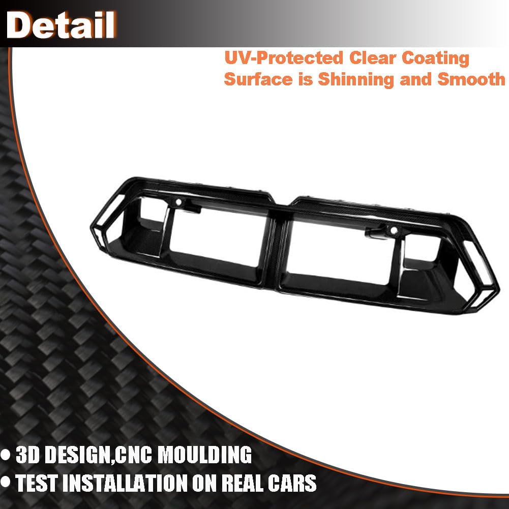 Dry Carbon Fiber Front Lower Grille Replace Compatible with BMW 5 Series G90 G99 M5 2024-2025 Front Grille Frame Bumper Grill