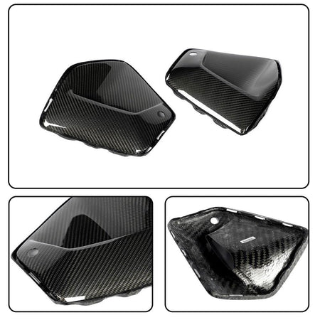 Dry Carbon Fiber Front Bumper Air Intake Vent Covers Compatible with BMW 5-Series I5 G60 530i 540i 2023-2025 Front Duct Trim 