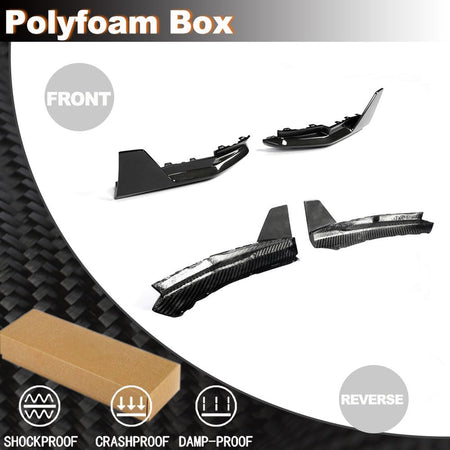 Rear Splitter for BMW 4 Series G82 M4 Coupe 2-Door 2021-2025 Dry Carbon Fiber Lower Bumper Lip Winglets Vents Cover Cupwings 