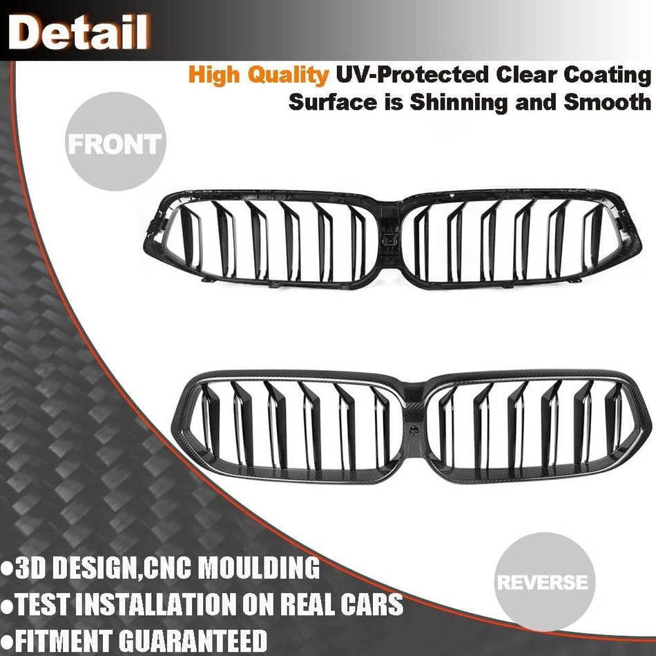 Dry Carbon Fiber Front Grille for BMW G32 GT 6 Series Gran Turismo Facelift 2020-2022 Replacement style Auto Bumper Kidney Gr