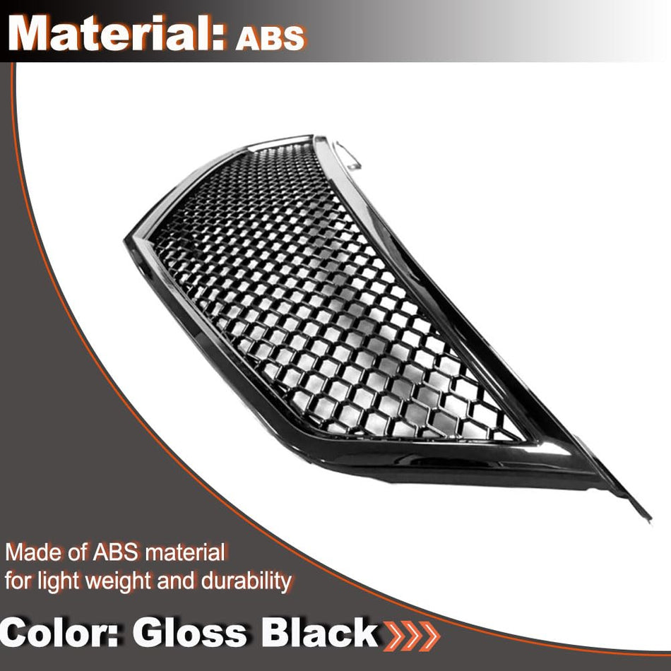 Gloss Black Front Bumper Hood Grille Compatible with Honda Accord Acura TSX 2006-2018 Front Kidney Grille
