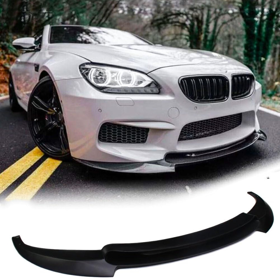Gloss Black Front Lip for BMW 6 Series M6 2013-2018 F06 Gran Coupe F12 Convertible F13 Coupe, Fiberglass,Lightweight, Sporty 