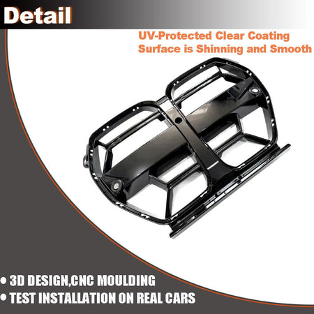 Front Bumper Grill Kidney Grille for BMW G80 M3 G82 G83 M4 2021-2025 Gloss Black Grille Replacement Style