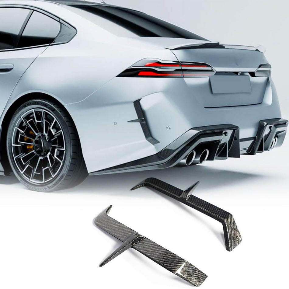 G90 M5 Full Carbon Fiber Rear Vent Cover Compatible with BMW G90 M5 2025-2026 Rear Bumper Side Vent Canard Covers Factory Out