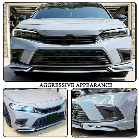 Front Lip Spoiler for Honda Civic Sedan 2022-2024 Sonic Gray | PP Lower Chin Bumper Spoiler Splitter Protection Air Dam Body 