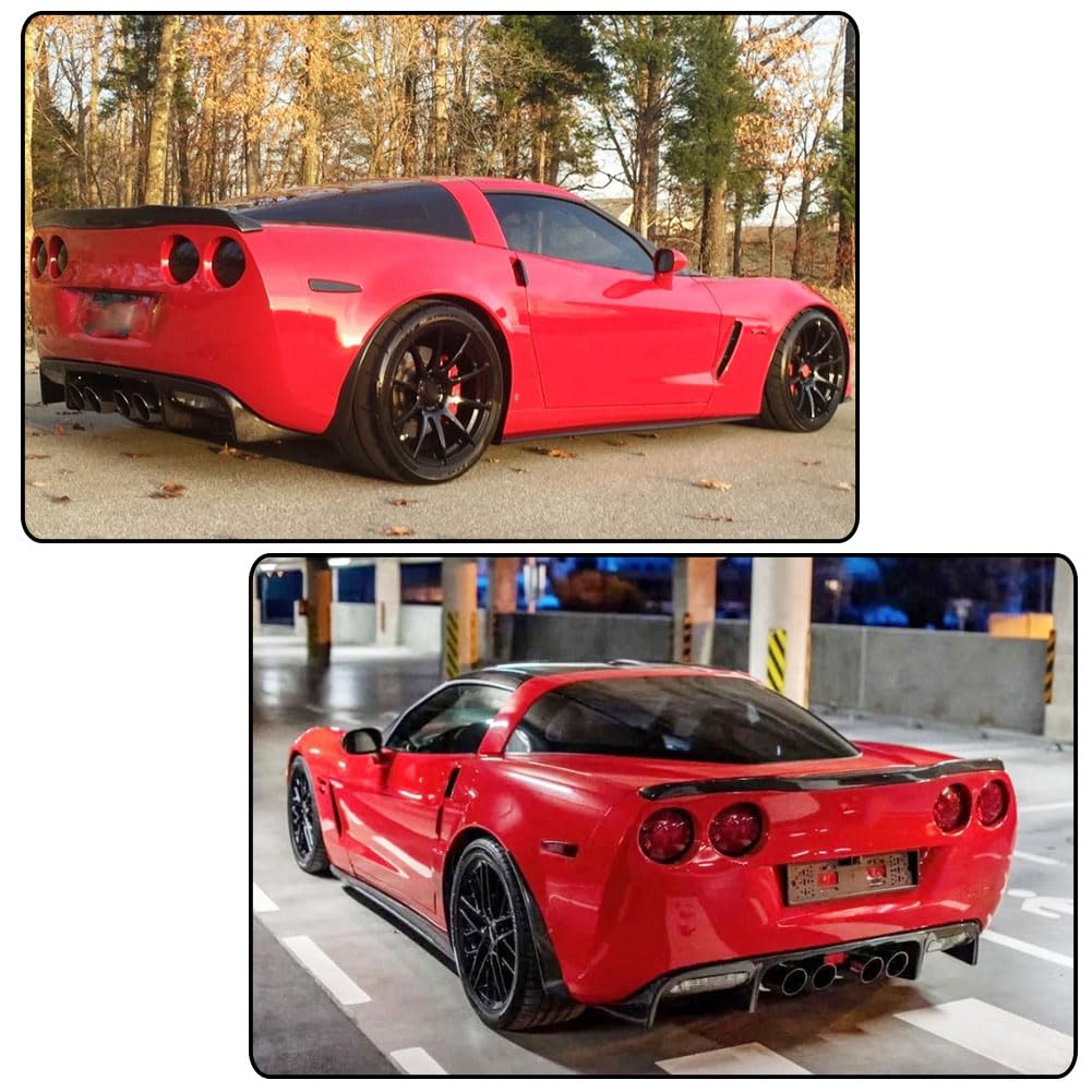 C6 Caron Fiber Rear Bumper Diffuser for Chevrolet Corvette C6 ZR1 2006-2013 | Rear Bumper Lip Apron Lower Diffuser Splitters 