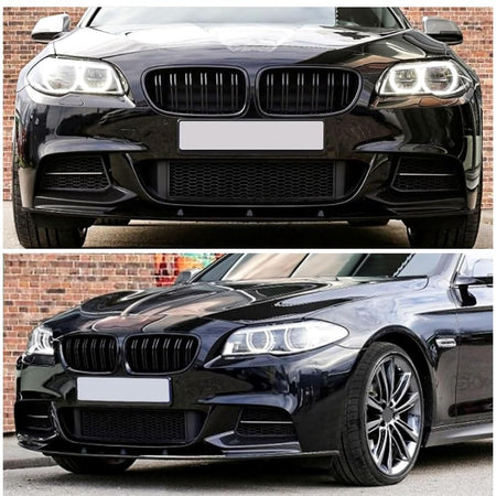Carbon Pattern Front Lip for BMW 5 Series F10 M Sport 2011-2016 Front Bumper Lip ABS Auto Chin Spoiler Splitter Protector