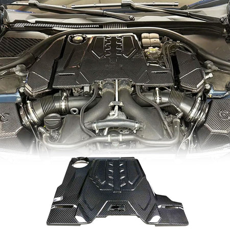 Dry Carbon Fiber Engine Hood Cover Compatible With BMW F90 M5 F91 F93 M8 2018-2024 Front Engine Bonnet Hood Cover Protecter C