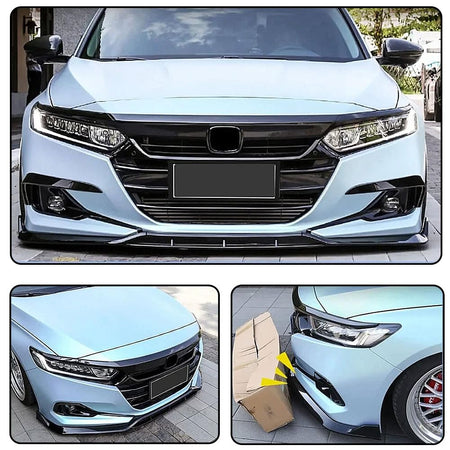 Gloss Black Front Bumper Lip for Honda Accord 2021 2022 PP | Front Lip Splitter Air Dam Bumper Protection Spoiler Splitter 3P