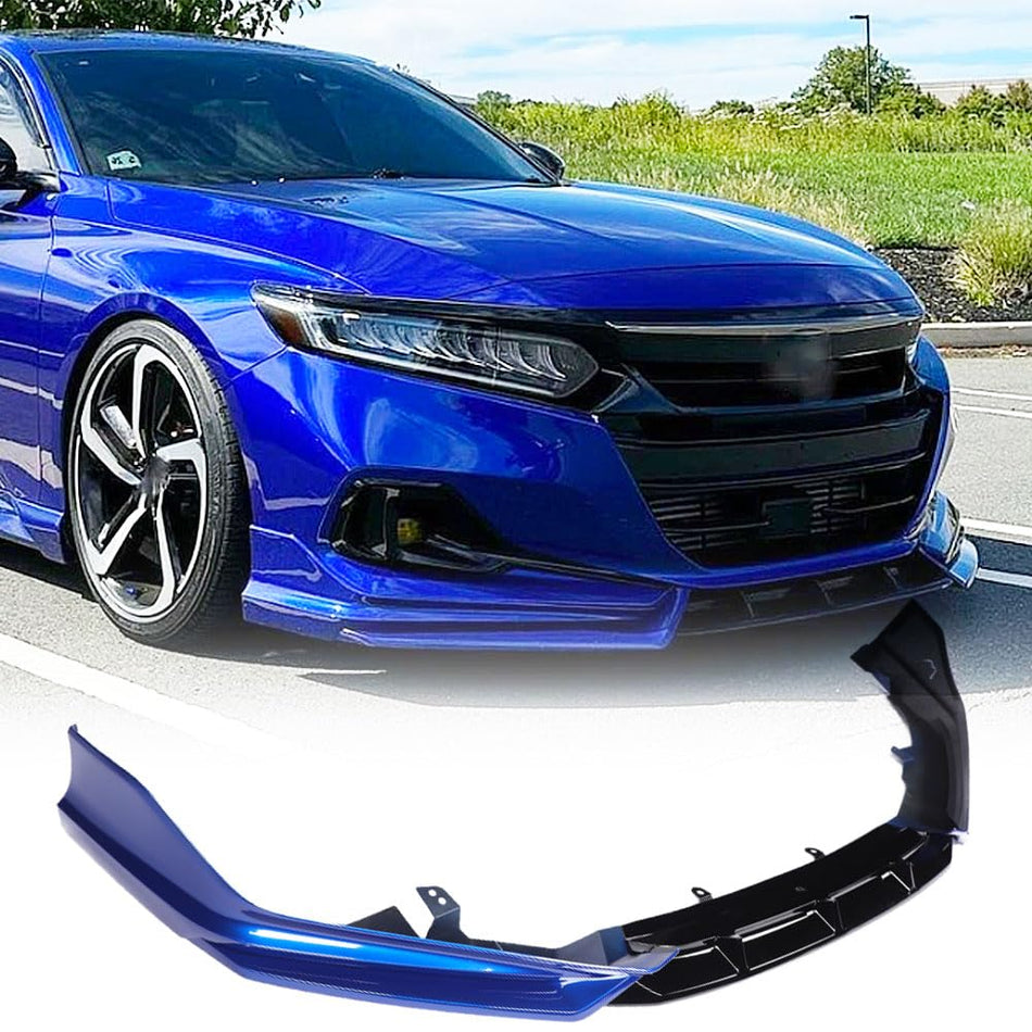 Front Bumper Lip Splitter for Honda Accord 2021-2022 Night Pearl Blue | Lower Chin Lip Front Bumper Spoiler Splitter Protecto