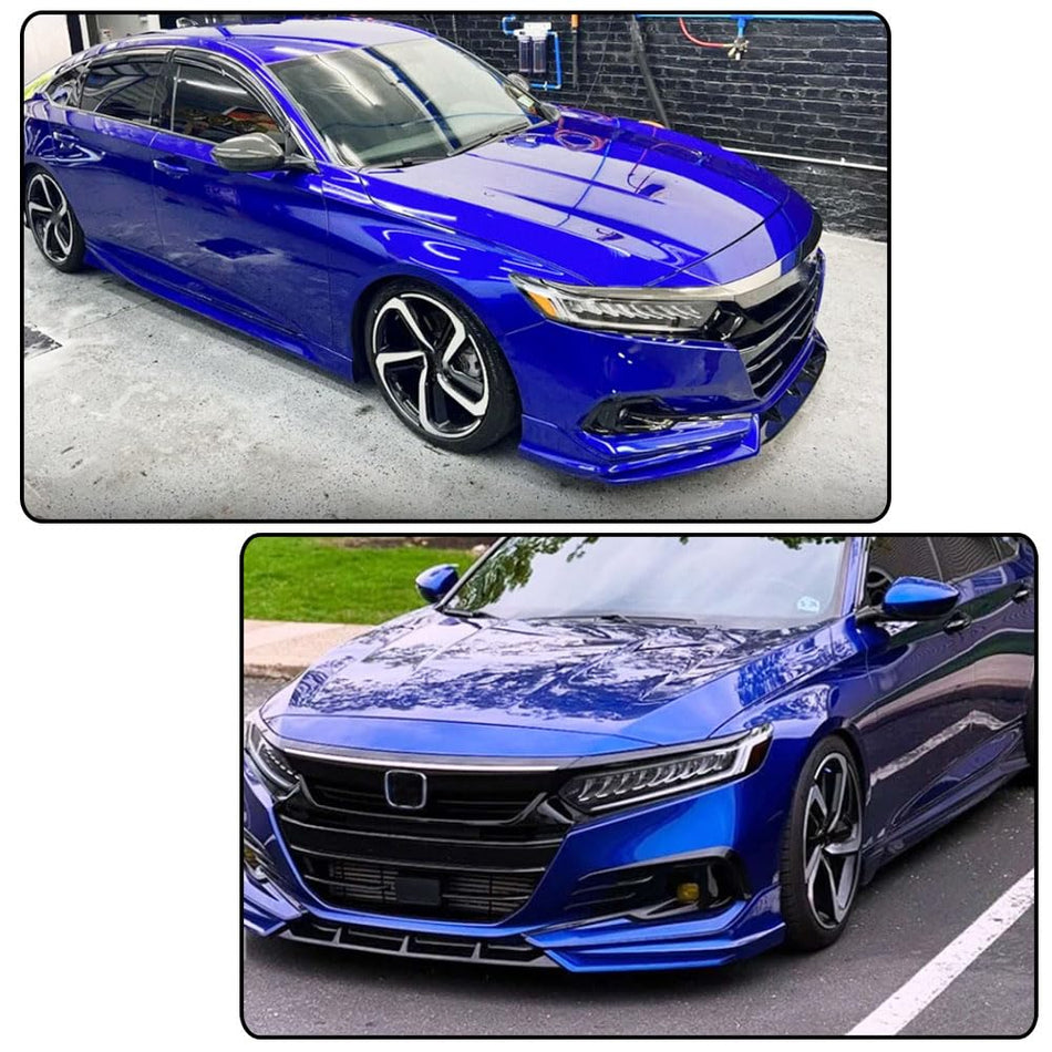 Front Bumper Lip Splitter for Honda Accord 2021-2022 Still Night Pearl Blue | Front Lip Splitter Air Dam Bumper Protection Sp