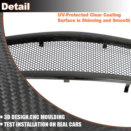 Carbon fiber Front Hood Grill Grille Cover Fits for Infiniti G37 2008-2013 Coupe 2Door Replacement Conversion Front Kidney Gr