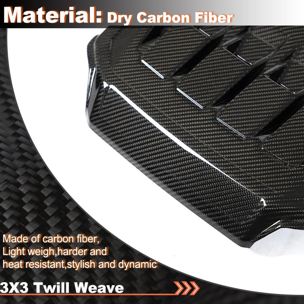 Dry Carbon Fiber Engine Cover for VW Golf 8 GTI MK8 21-23 | MCARCAR KIT Car Auto Hood Bonnet Protector Cap