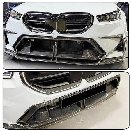 Dry Carbon Fiber Front Lower Grille Replace Compatible with BMW 5 Series G90 G99 M5 2024-2025 Front Grille Frame Bumper Grill