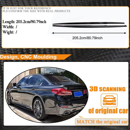 Carbon Fiber Side Skirts for BMW F30 M Sport 2012-2018 320i 325i 328i 330i | 335i 340i M-tech Sedan Side Skirt Extension Runn