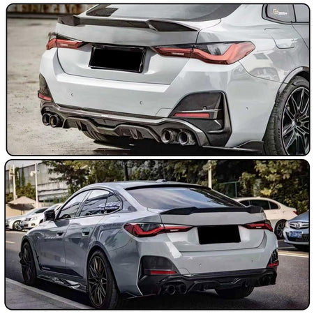 Carbon Fiber Rear Diffuser Compatible with BMW 4 Series G26 430i 440i 2020-2026 Gran Coupe Lower Rear Bumper Diffuser Lip Spo