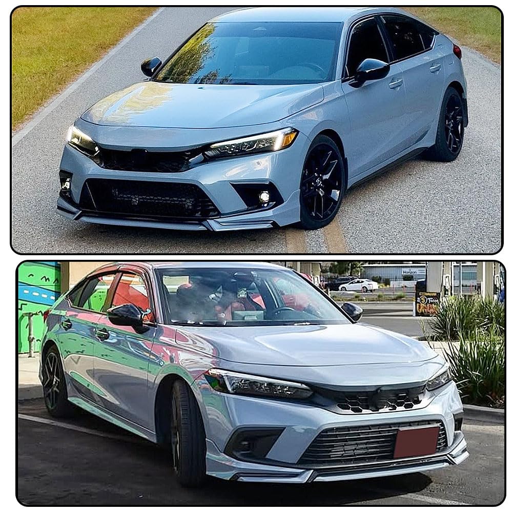 Front Lip Spoiler for Honda Civic Sedan 2022-2024 Sonic Gray | PP Lower Chin Bumper Spoiler Splitter Protection Air Dam Body 