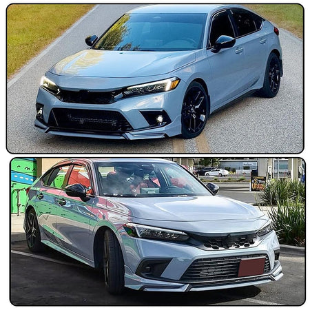 Front Lip Spoiler for Honda Civic Sedan 2022-2024 Sonic Gray | PP Lower Chin Bumper Spoiler Splitter Protection Air Dam Body 