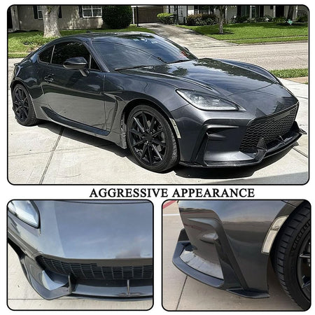 Carbon Fiber Front Bumper Lip for Toyota GR86 &for Subaru BRZ 2022-2024 | Abrasion-Resistant Robust Lip Body Kit Bumper Split