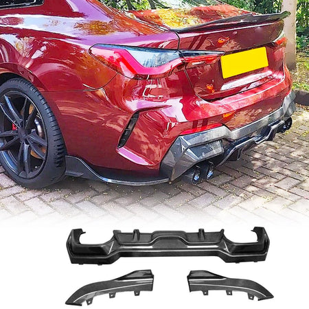 Real Carbon Fiber Rear Diffuser Lip for BMW 4 Series G22 Coupe 2021-2024 G23 Convertible M-Sport 2-Door Lower Bumper Lip Spoi