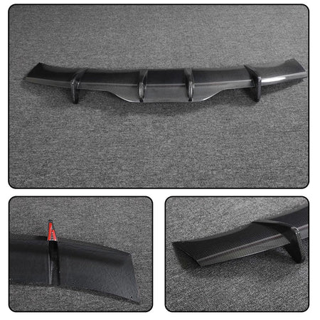 Carbon Fiber Rear Diffuser Fits for Tesla Model S Plaid 2021-2024 Sedan 4 Door Air Dam Lower Bumper Lip Spoiler Valance Prote
