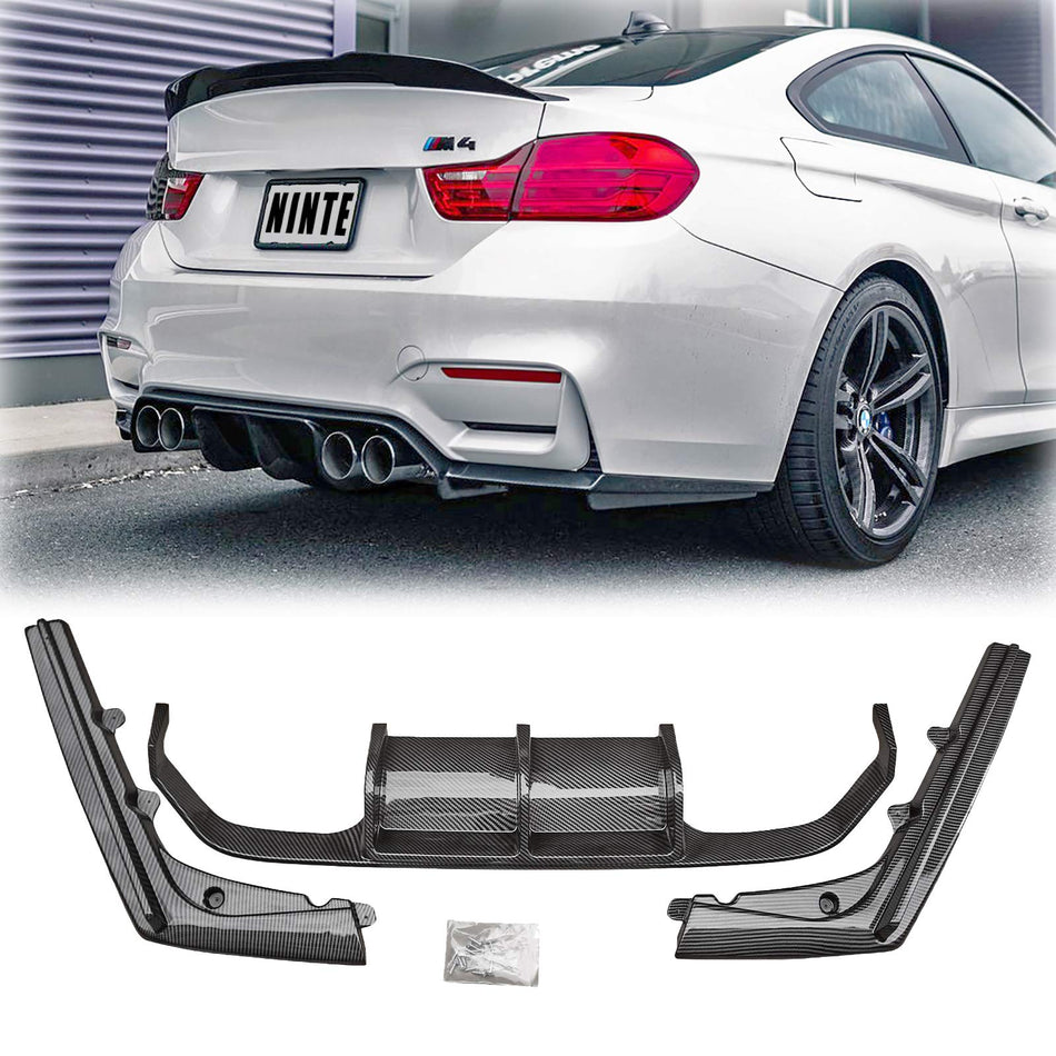 Carbon Fiber Rear Diffuser Lip fits BMW 3 Series F80 M3 2014-2019