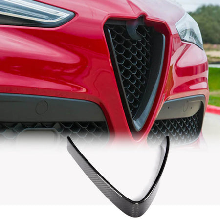 AlfaRomeoStelvioBase2017-2022Front GrilleDryCarbonFiber-Ahacarbon