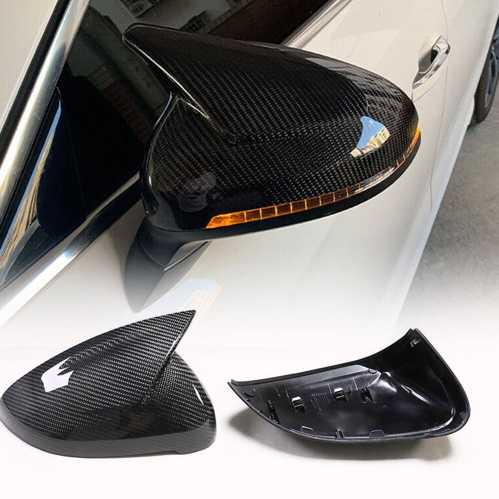 Audi A4 B9 RS4 S4 Sedan 4-Door 2017-2022 Mirror Covers Replacement Style Carbon Fiber-Ahacarbon