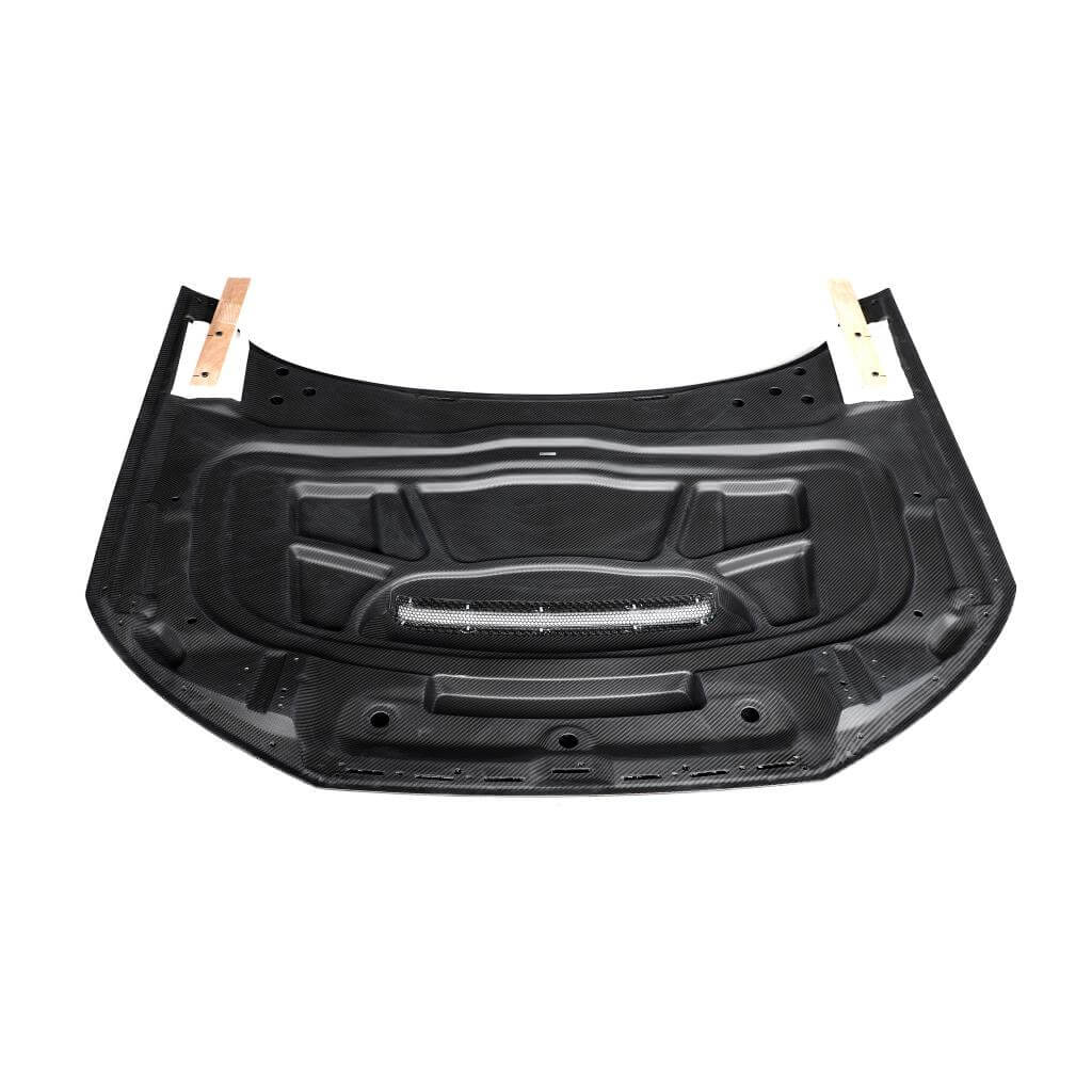 Audi RS4 2021-2024 Dry Carbon Fiber Engine Bonnet Hood Cover - www.ahacarbon.com