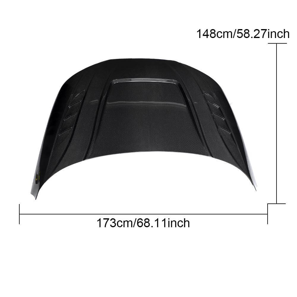 Audi RS4 2021-2024 Dry Carbon Fiber Engine Bonnet Hood Cover - www.ahacarbon.com