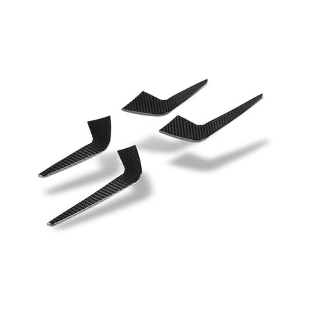 Audi RS4 Sedan 2021-2024 Front Bumper Splitters Dry Carbon Fiber - www.ahacarbon.com