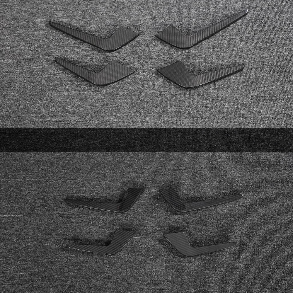 Audi RS4 Sedan 2021-2024 Front Bumper Splitters Dry Carbon Fiber - www.ahacarbon.com