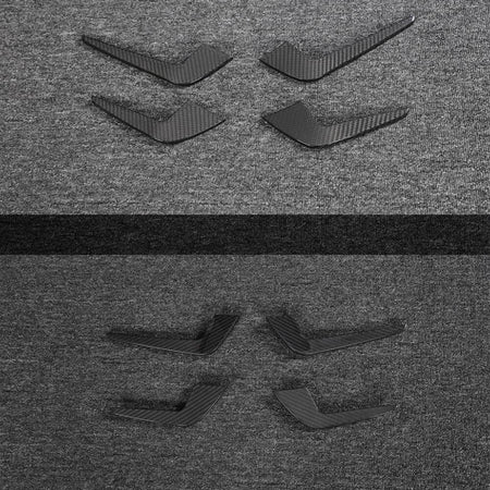 Audi RS4 Sedan 2021-2024 Front Bumper Splitters Dry Carbon Fiber - www.ahacarbon.com