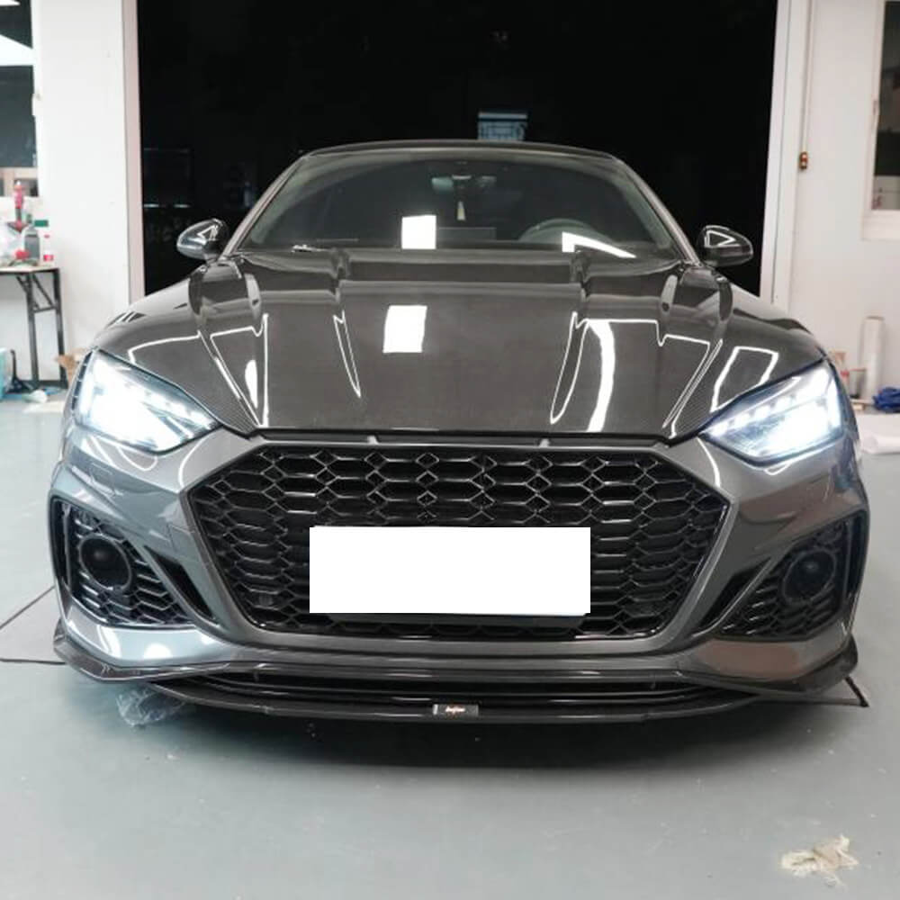 Audi RS5 2020-2024 Dry Carbon Fiber Engine Bonnet Hood Cover - www.ahacarbon.com