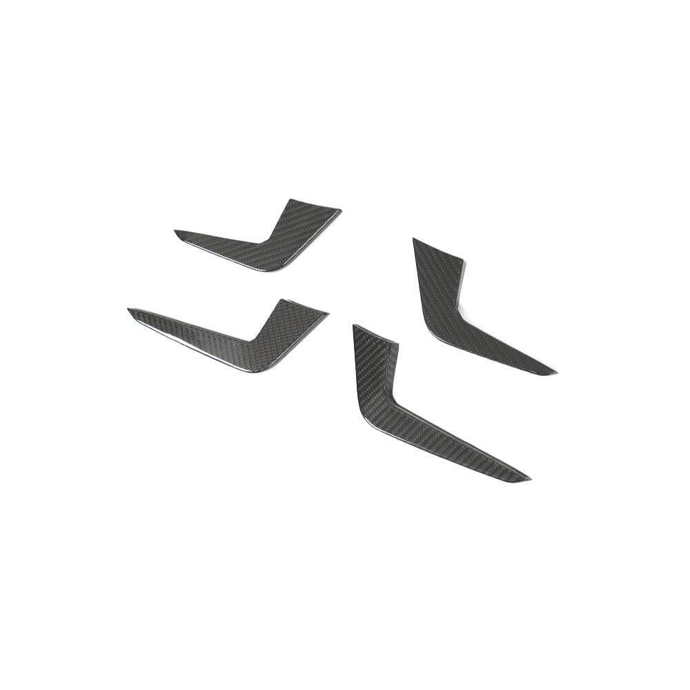 Audi RS5 Coupe 2 Door 2021-2025 Front Bumper Splitters Dry Carbon Fiber - www.ahacarbon.com