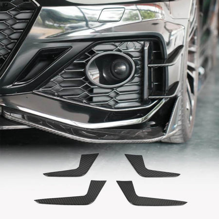 Audi RS5 Coupe 2 Door 2021-2025 Front Bumper Splitters Dry Carbon Fiber - www.ahacarbon.com