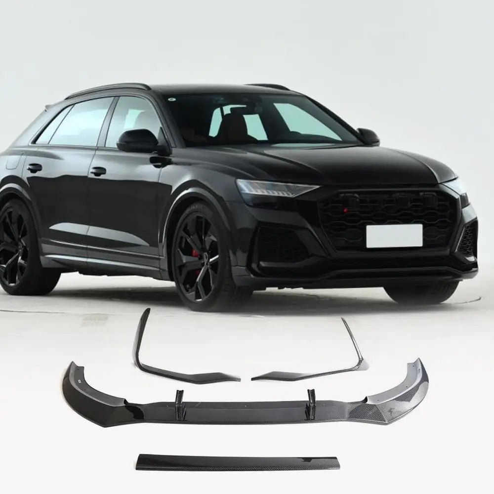 Audi RSQ8 Base Carbon Fiber Front Bumper Lip Spoiler Splitter | Audi ...