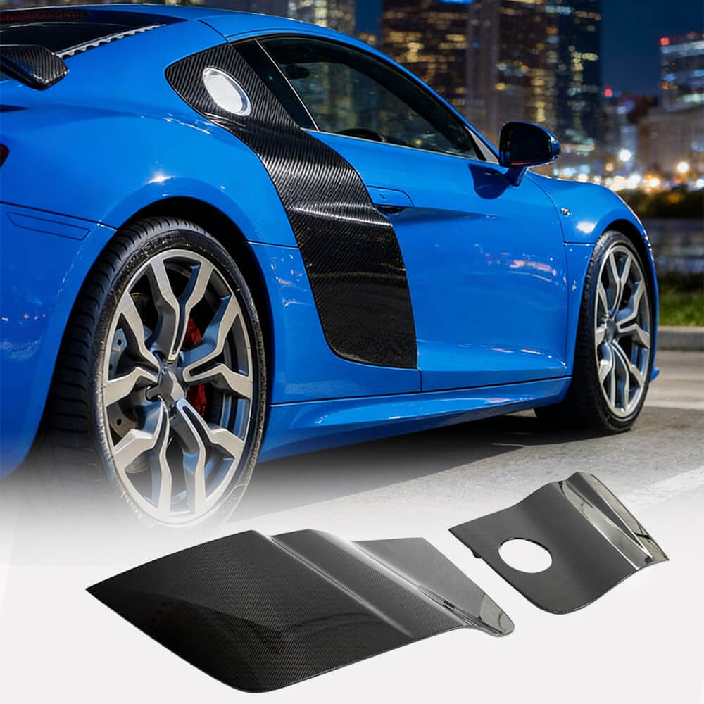 Audi R8 V8 V10 Coupe Pre-facelift 2008-2015 Door Fender Side Panel Covers Carbon Fiber-Ahacarbon