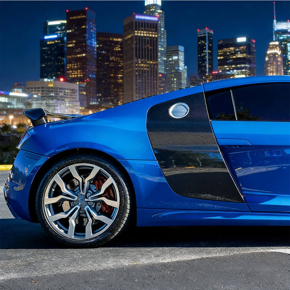 Audi R8 V8 V10 Coupe Pre-facelift 2008-2015 Door Fender Side Panel Covers Carbon Fiber-Ahacarbon