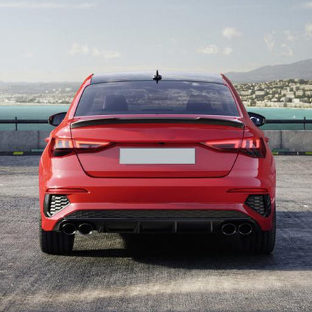 Audi S3 8Y Sedan 2021-2023 Rear Bumper Diffuser Carbon Fiber-Ahacarbon
