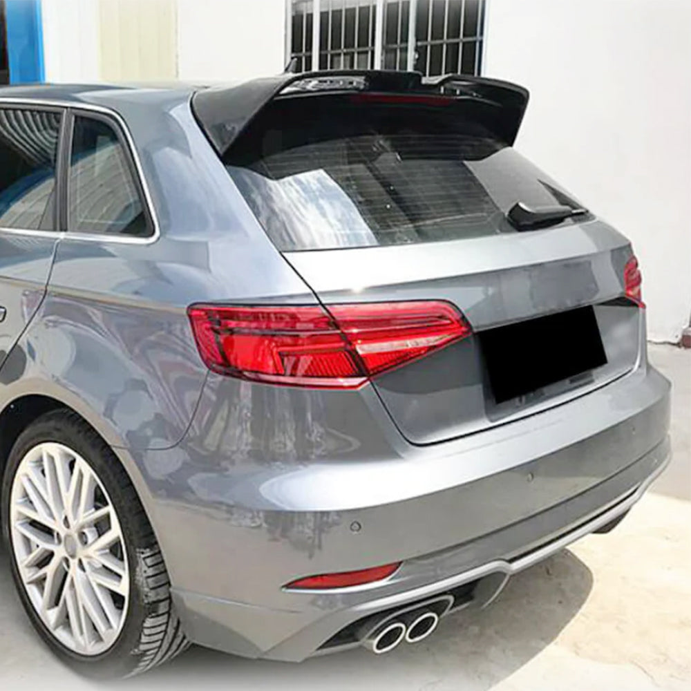 Audi S3 A3 Sline 8V 8V.5 Hatchback 2014-2020 Rear Trunk Spoiler Carbon Fiber-Ahacarbon