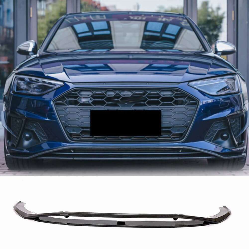 Audi S4 A4 Sline B9.5 Sedan Facelift 2020UP Front Bumper Lip Carbon Fiber-Ahacarbon
