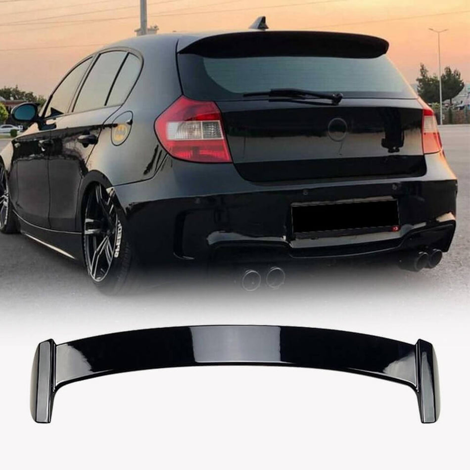 For BMW 1 Series E81 E87 2005-2012 ABS Glossy Black  Rear Roof Spoiler Window Wing Lip | 116i 118i 120i 125i 128i 130i