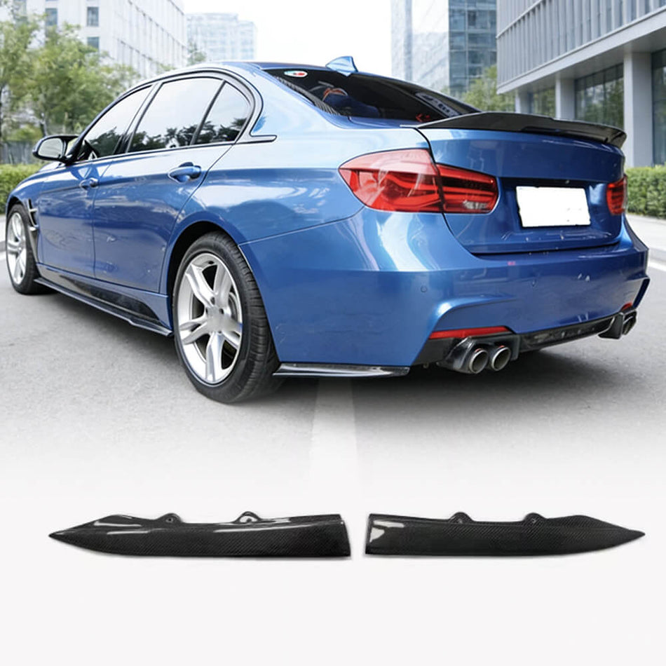 BMW3SeriesF30F35318i320i325i328i330iSedan4-Door2012-2019RearBumperSplittersCarbonFiber-ahacarbon